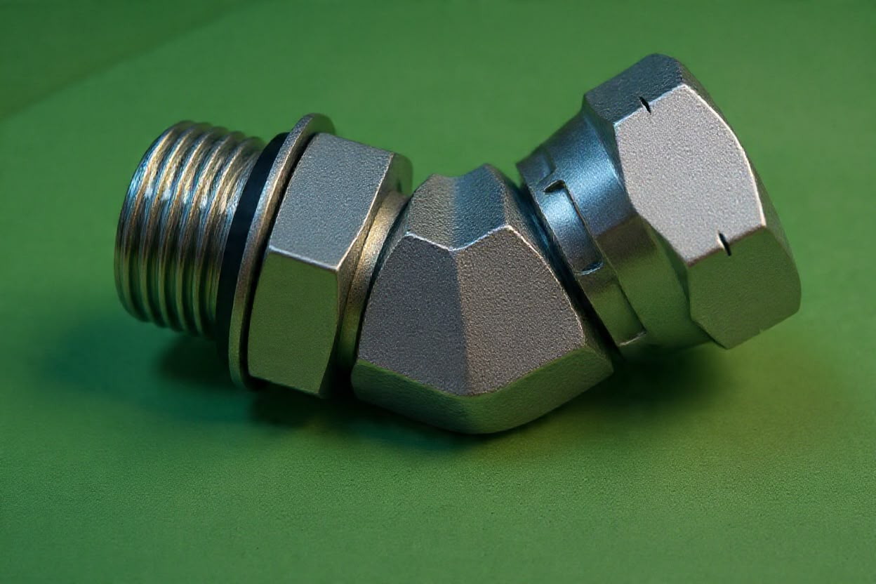 male x female 45 deg adaptor